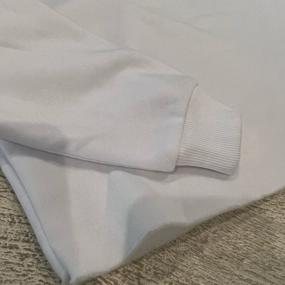 White Hoodie Crop Top - Picture 2 of 7